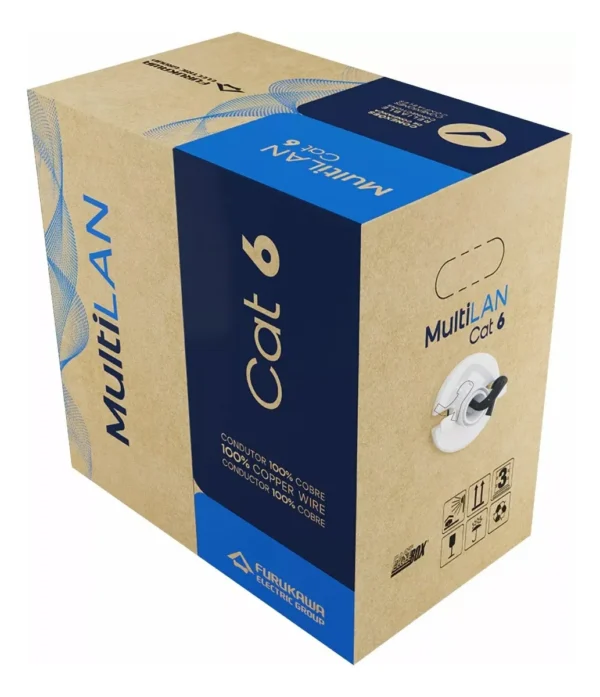 Cable fkw utp cat6 multilan x305mt gris